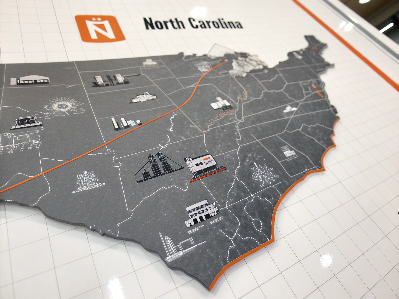 Map showing Chipper Mulching Co service area in Burlington and Piedmont Triad